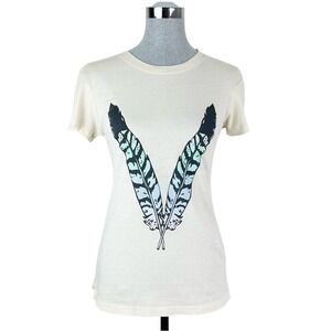 Wildfox‎ Feather Ombré Lightweight Bohemian T-shirt